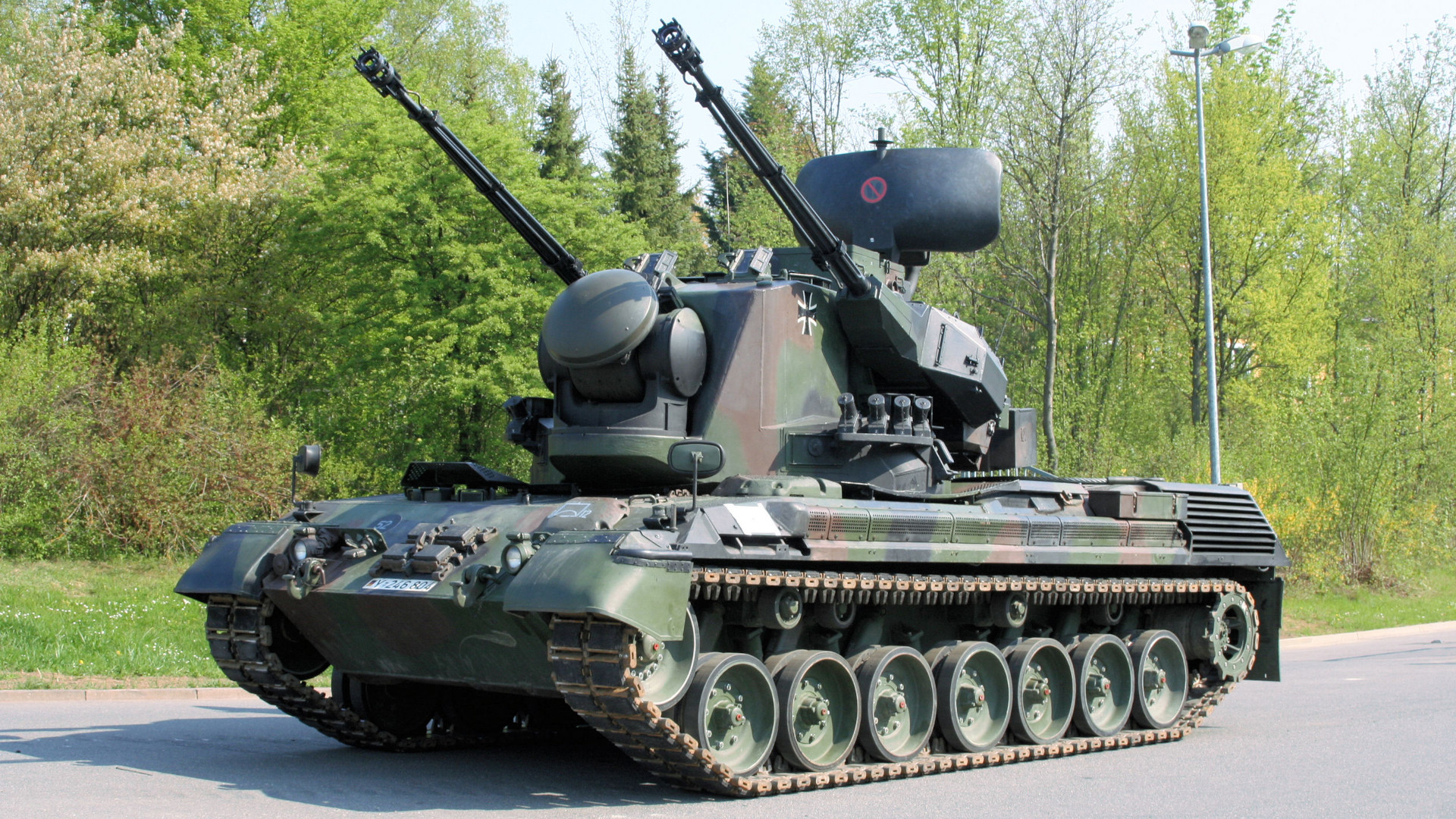 A German Gepard self-propelled anti-aircraft gun.