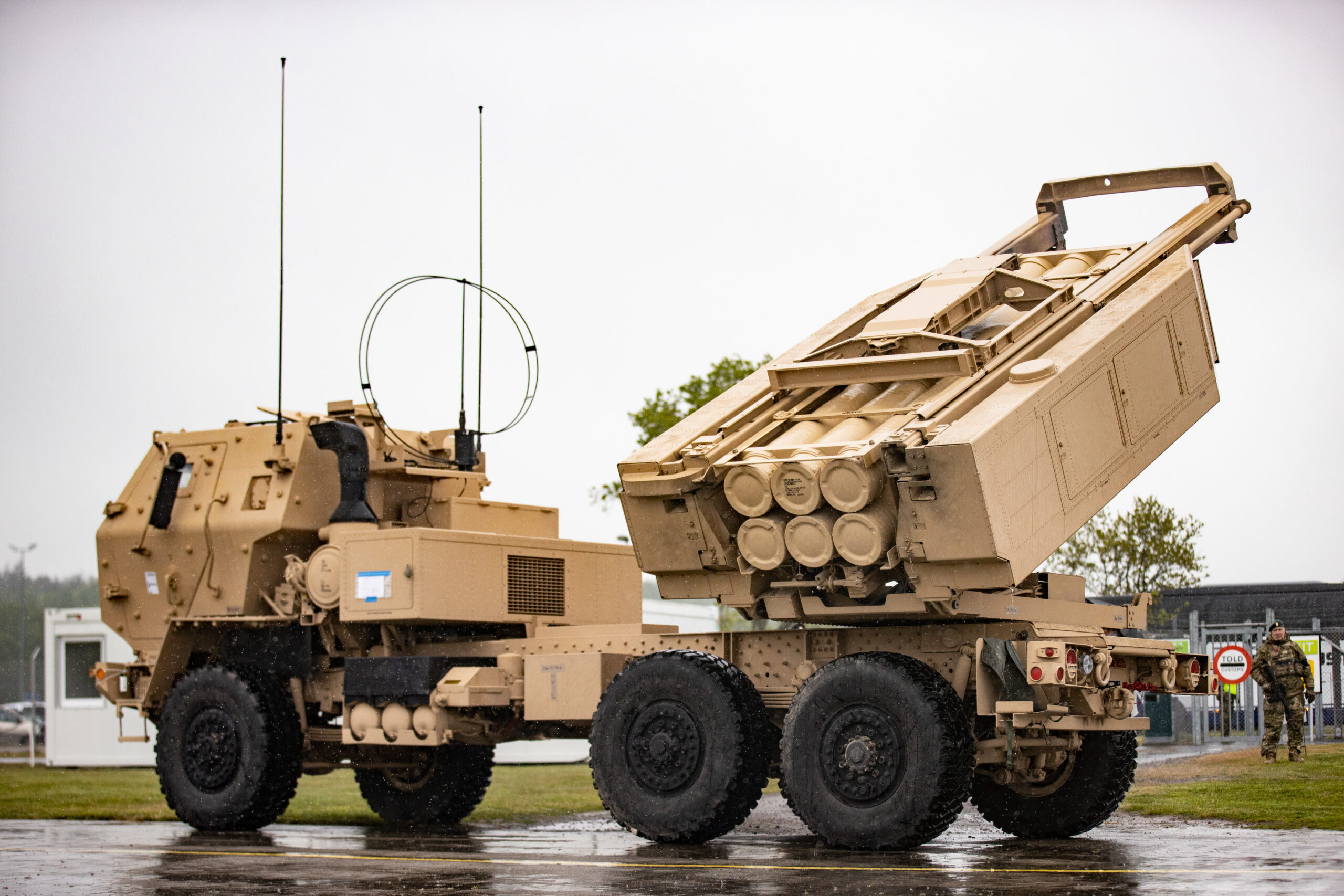 A M142 High Mobility Artillery Rocket System at Bornholm, Denmark, for exercises in May. U.S. Army photo by Capt. Angelo Mejia