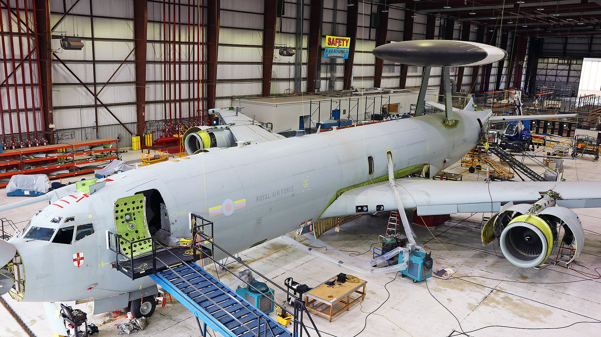 RAF E-3 sentry being converted into Navy E-6 mercury