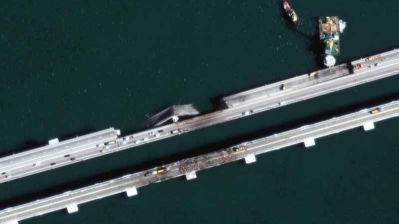 Kerch Bridge damage repair