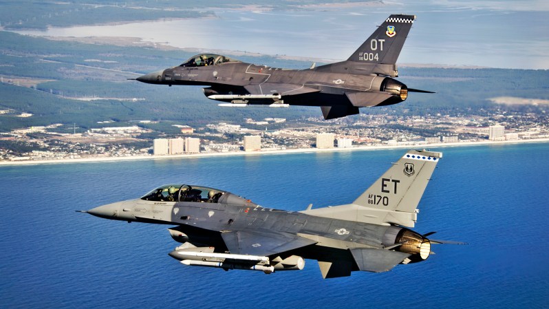Six F-16s Getting Autonomous Computer Brains For Combat Drone Trials