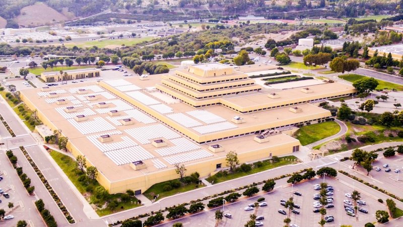 Aerial view of the Chet Holifield Federal Building