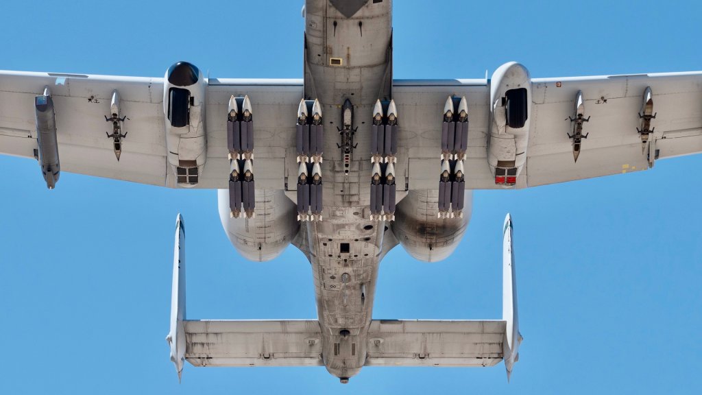 USAF A-10 carries 16 GBU-39, Small Diameter Bomb during a recent test