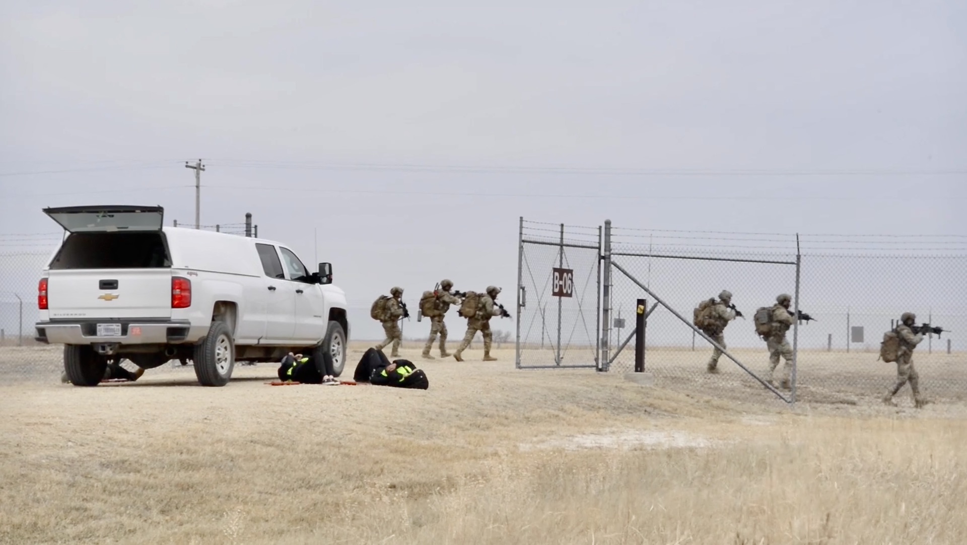 Air Force personnel make their way into nuclear missile silo B-06