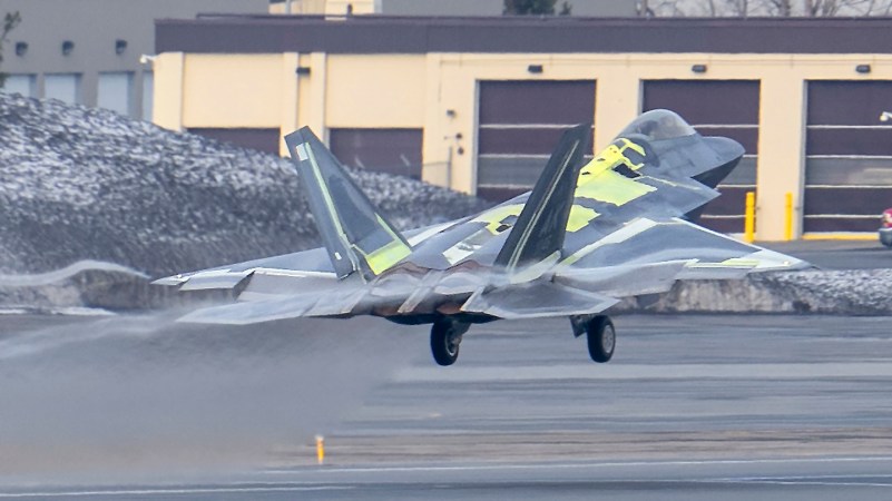 F-22 Raptor Badly Damaged After Belly Landing Flies Again