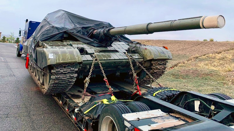 T-72 Tank Spotted At U.S. Gas Station