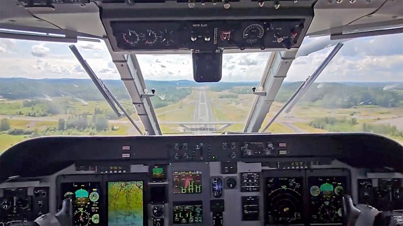 Cockpit View Of Flying From Finland’s New Highway Runway