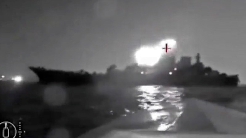 Ukrainian Drone Boat Scores Direct Hit On Russian Warship (Updated)