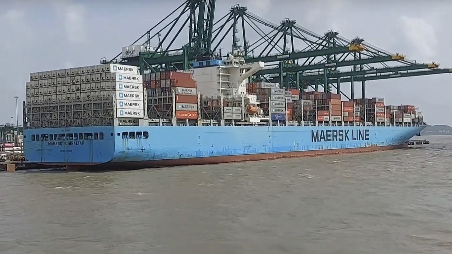 The Maersk Gibraltar came under attack by a Houthi missile Thursday.
