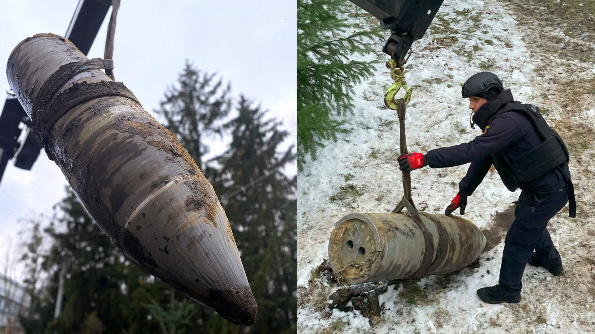 Ukrainian sappers disarm the warhead of a Kinzhal missile shot down over Kyiv Jan. 2