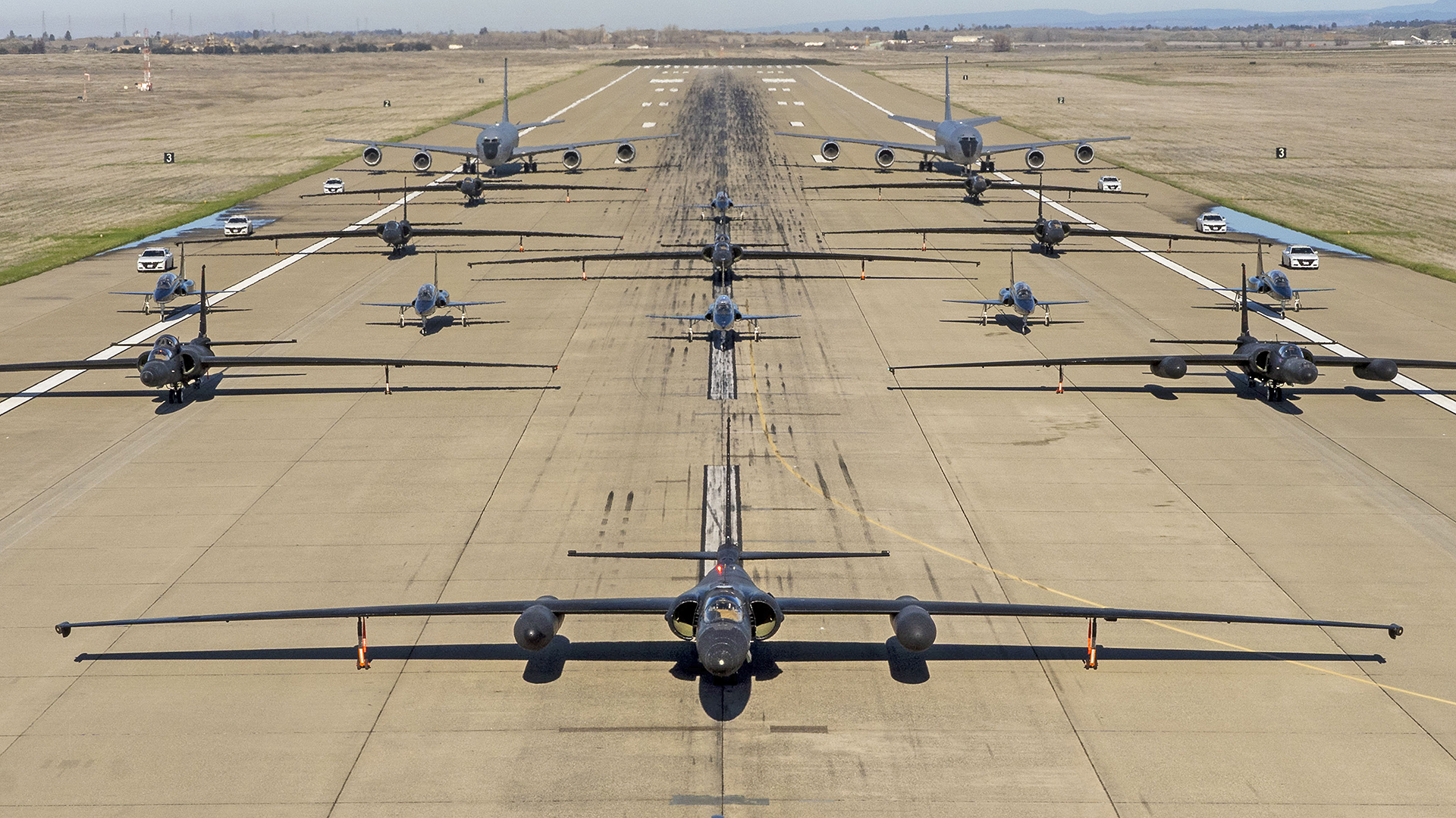 Beale AFB executes an elephant walk as the U-2's service approaches its end.