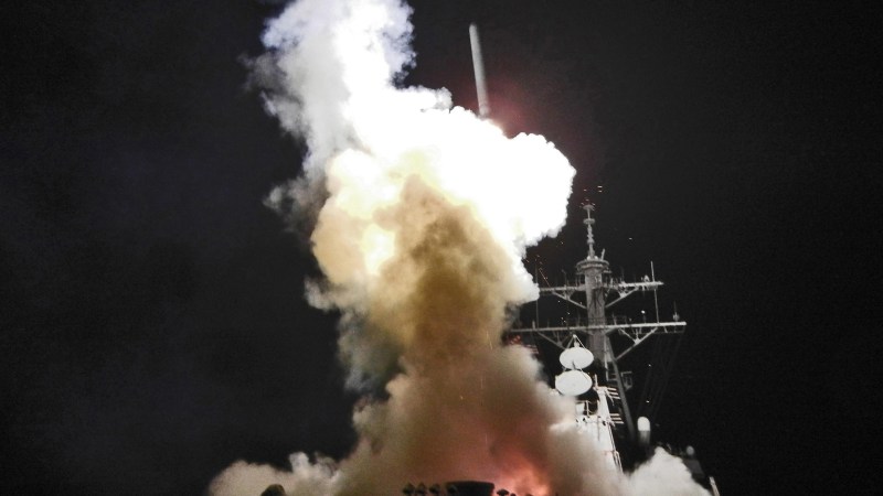 Navy Strikes Houthi Radar Site With Tomahawk Cruise Missile