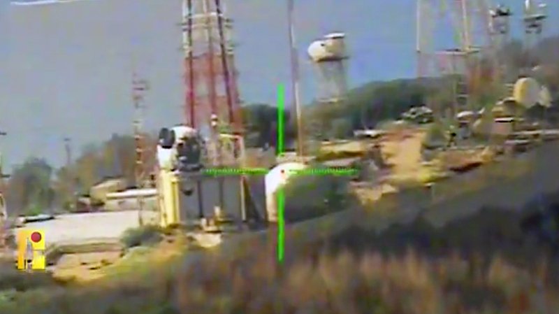 Iranian Almas missile used in an attack on an Israel outpost.