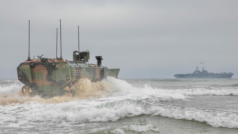 Marines train with an ACV in 2022