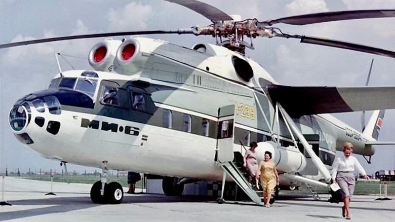 80-passenger Soviet Mil Mi-6P helicopter