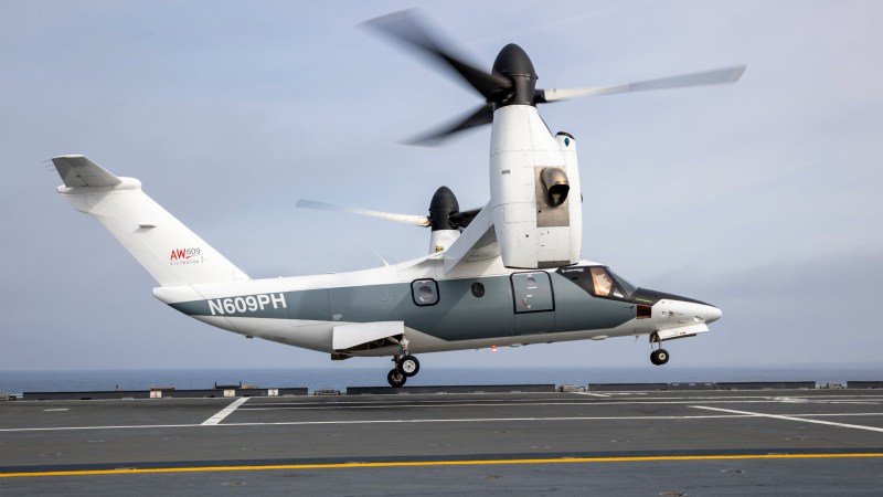 Leonardo's AW609 tiltrotor has completed a series of shipboard trials aboard the Italian carrier ITS Cavour, a major milestone in the aircraft's development.