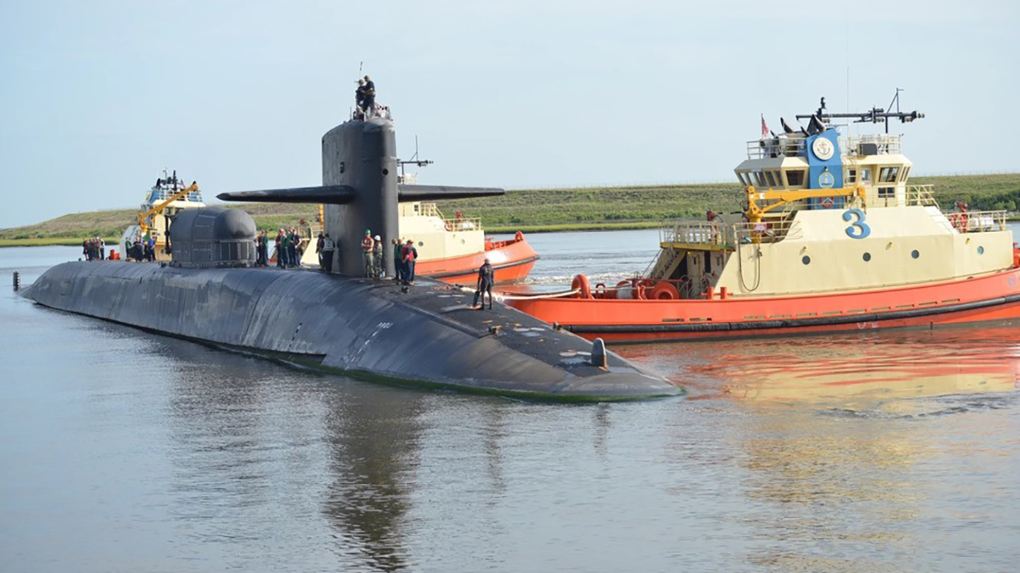 The USS Florida nuclear powered guided missile submarine returned to its homepart in Kings Bay July 27, 2024 after 727 days at sea.