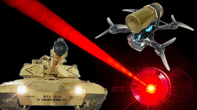 Laser dazzlers could defend tanks from one-way attack drones.