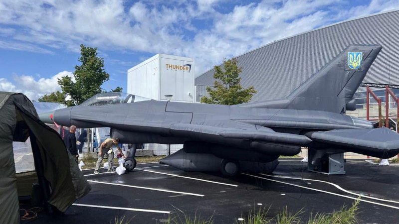 A Czech company has unveiled an inflatable decoy of the F-16 fighter, notably wearing Ukrainian Air Force markings. The inflatable fighter, from a firm that is already known to be providing Kyiv with decoys of other items of military equipment, appears only a matter of weeks after it was confirmed that the first real F-16s had arrived in Ukraine.