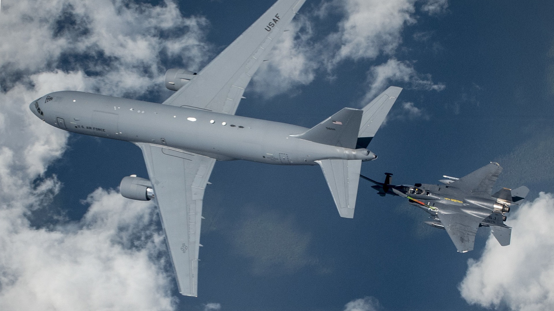 KC-46 and F-15E had an incident resulting in the loss of the tanker's boom