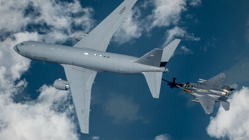 KC-46 and F-15E had an incident resulting in the loss of the tanker's boom