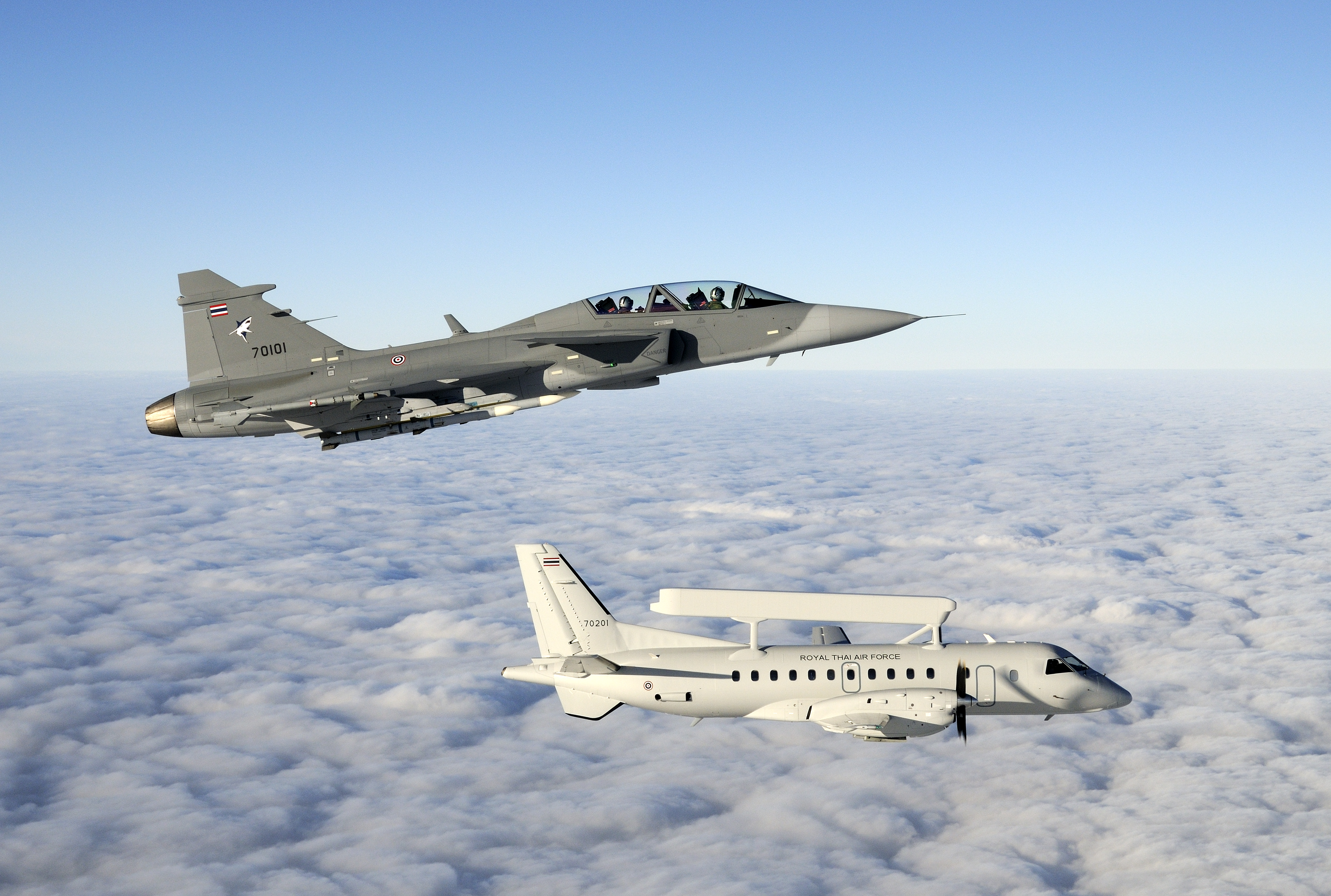 Royal Thai Air Force Gripen and Saab 340 AEW / Erieye