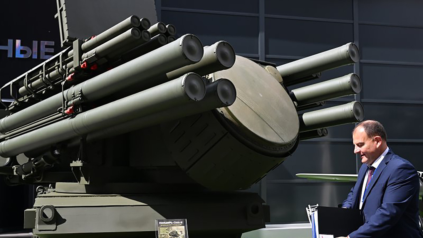 Russia has unveiled a new gunless version of its Pantsir air defense system it says is ideally suited to protecting critical infrastructure from drones using small short-range interceptors.