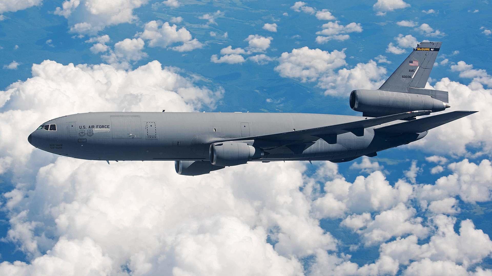 KC-10 Extender tail #86-0036 performs its final mission as it heads of to the 309th Aerospace Maintenance and Regeneration Group at Davis-Monthan Air Force Base, Ariz., following a July 13 ceremony at Joint Base McGuire-Dix-Lakehurst, N.J., that marked the first retirement of 59 Extenders intended for eventual replacement by the KC-46A Pegasus. A total of three KC-10s from the Air Force’s Backup-Aircraft Inventory were congressionally approved for retirement during Fiscal Year 2020. As KC-10s are retired, the 309th AMARG will continue to support the remaining Extenders with spare parts as they are flown for several years while the KC-46A Pegasus is integrated into Air Mobility Command’s Total Force tanker enterprise. For nearly four decades, the KC-10 has helped secure global reach for America, providing in- flight refueling to U.S. and coalition aircraft, from Operations Desert Shield and Desert Storm to Operation Inherent Resolve. The KC- 10 is flown from JBMDL by both the 305th AMW and its associate Air Force Reserve unit, the 514th AMW.