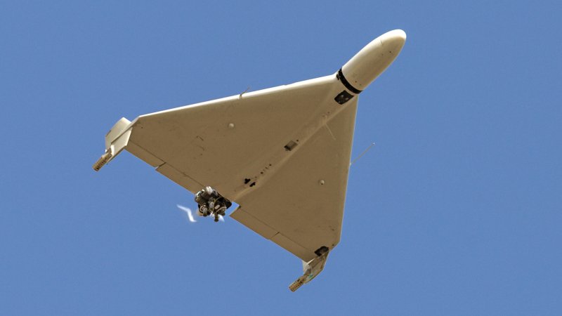 Iranian-made Shahed-136 'Kamikaze' drone flies over the sky of Kermanshah, Iran on March 7, 2024. Iran fired over 100 drones and ballistic missiles on Saturday, April 13, 2024, in retaliation to an attack on a building attached to the country's consular annex in Damascus that killed the guards, and two generals of the Quds Force of Iran's Islamic Revolutionary Guard Corps (IRGC) on April 01, 2024. Iran has blamed Israel for the attack on April 5, 2024 in Tehran.