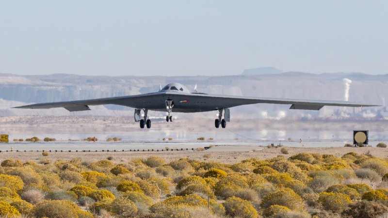 The U.S. Air Force has released new video footage of its first pre-production B-21 Raider stealth bomber undergoing flight testing.