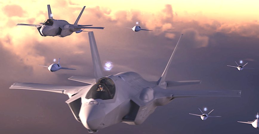 Collins Aerospace has put forward a vision for what a high-end air combat engagement between the U.S. and Chinese armed forces, with the American side employing crewed fighters and Collaborative Combat Aircraft (CCA) drone wingmen, could look like in the future.