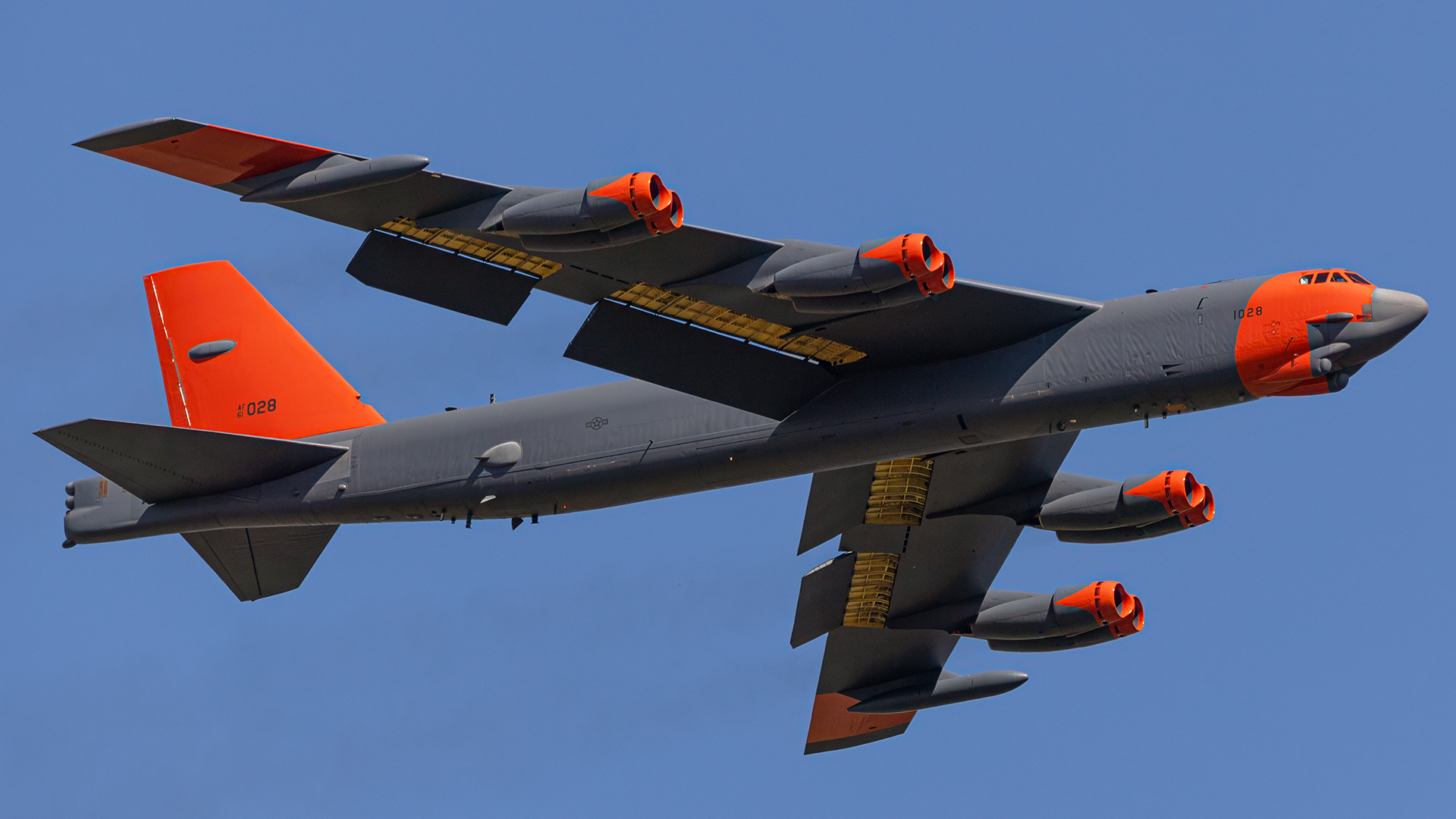 B-52 Emerges In Striking Retro Orange Paint Scheme