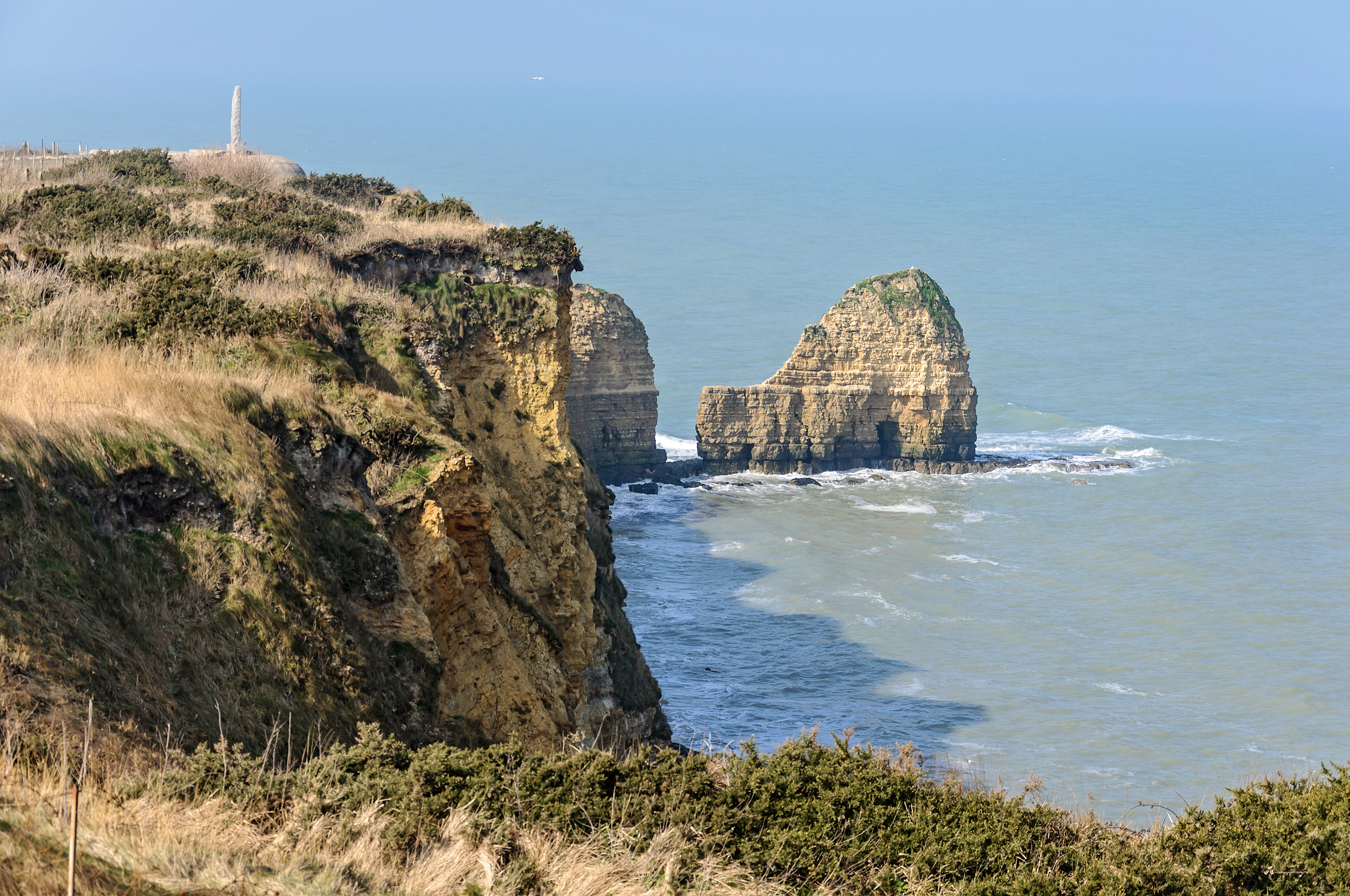 La pointe du Hoc en Normandie (Calvados, Basse-Normandie, France)