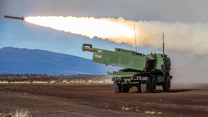 A U.S. Army High Mobility Rocket System (HIMARS).