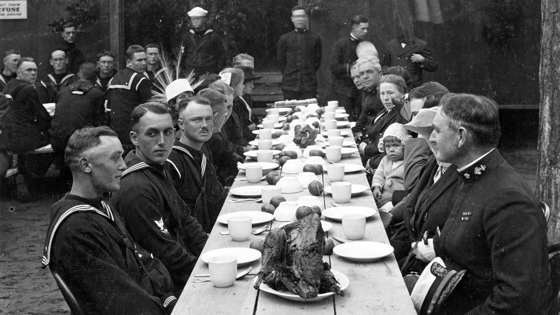 An old-time Navy thanksgiving.