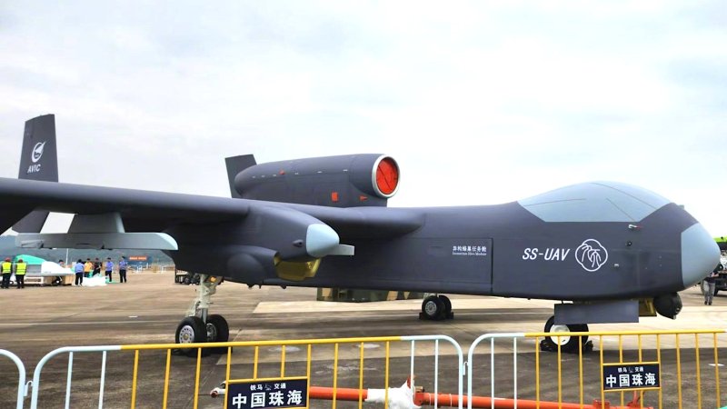 A new large jet-powered Chinese armed drone said to have a 10-ton maximum takeoff weight, or a mockup thereof, has emerged, and the design looks to be at least configurable to be a swarm mothership.