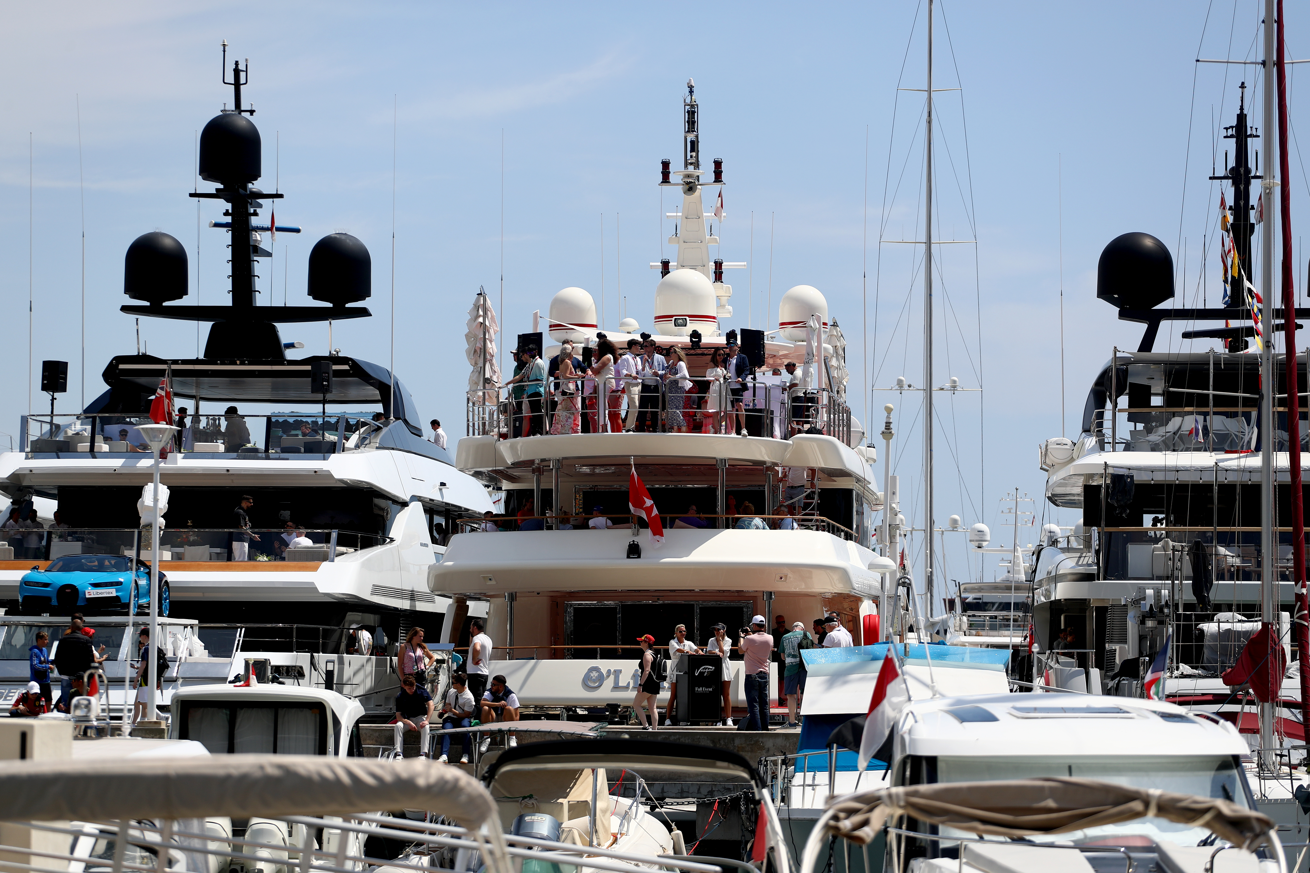 MONTE-CARLO, MONACO - MAY 24: A general view of the yachts in the marina prior to practice ahead of the F1 Grand Prix of Monaco at Circuit de Monaco on May 24, 2024 in Monte-Carlo, Monaco. (Photo by Peter Fox - Formula 1/Formula 1 via Getty Images)