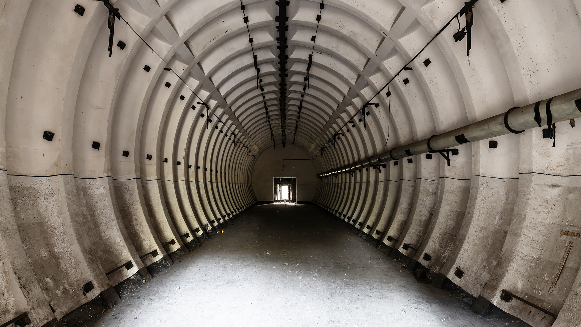 Storage-tunnel for nuclear missiles at an abandoned soviet military in Brandenburg State, Germany