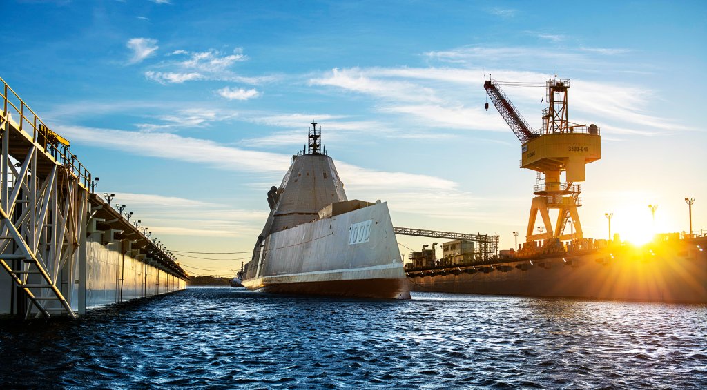 The Navy destroyer USS Zumwalt. 