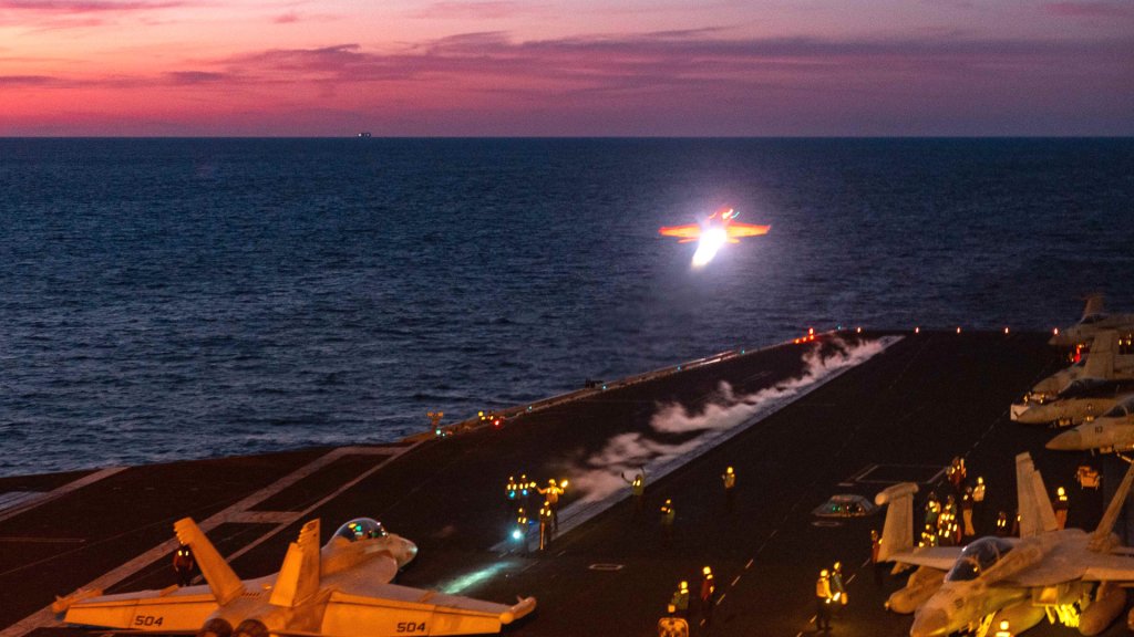 Flight operations aboard the USS Harry S. Truman on December 18, 2024.