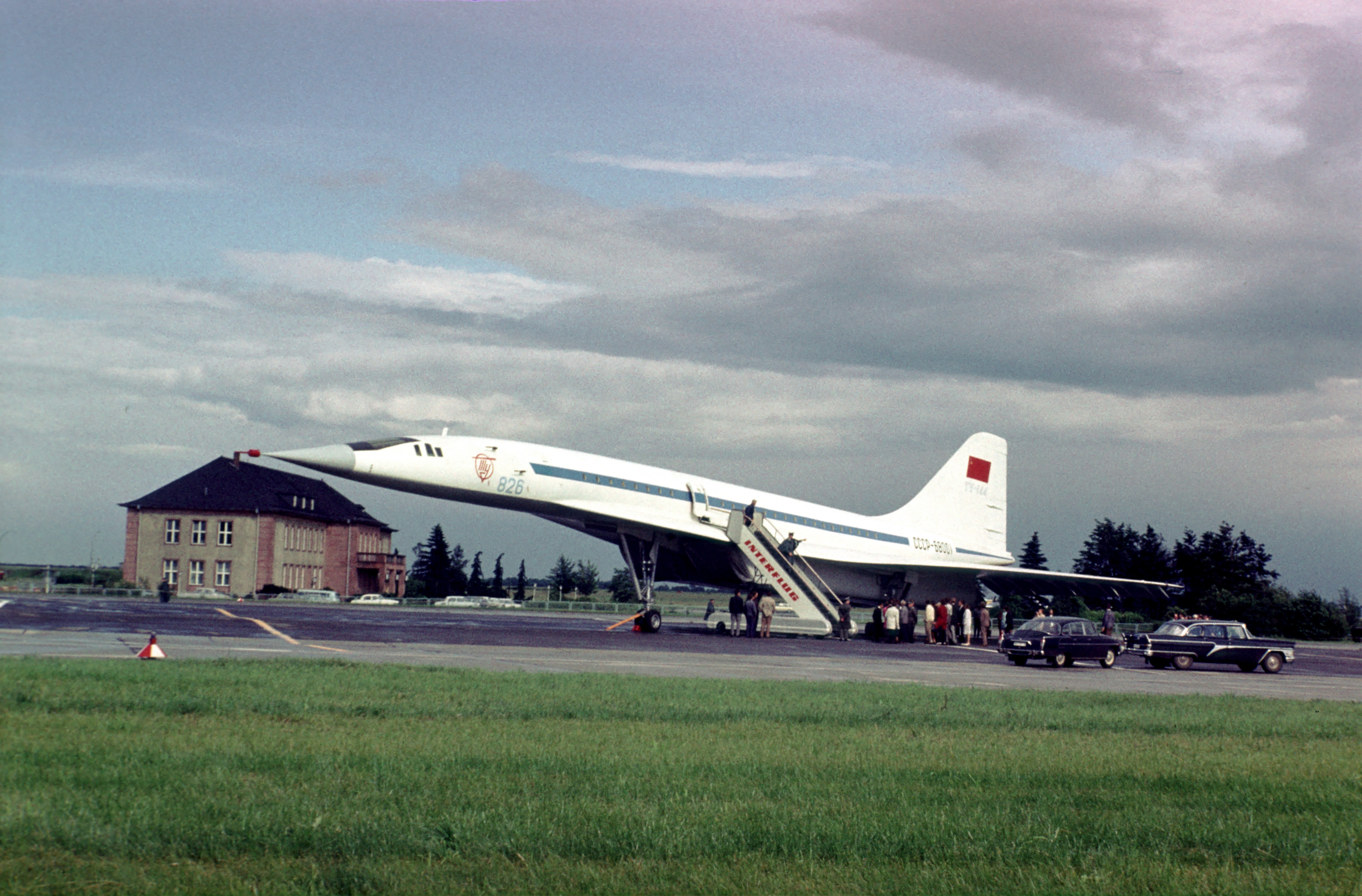 (GERMANY OUT) Tupolev Tu-144, Soviet jet airliner, at Schoenefeld airport (Photo by Sobottaullstein bild via Getty Images)