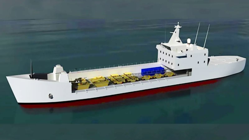 Rendering of a Medium Landing Ship.