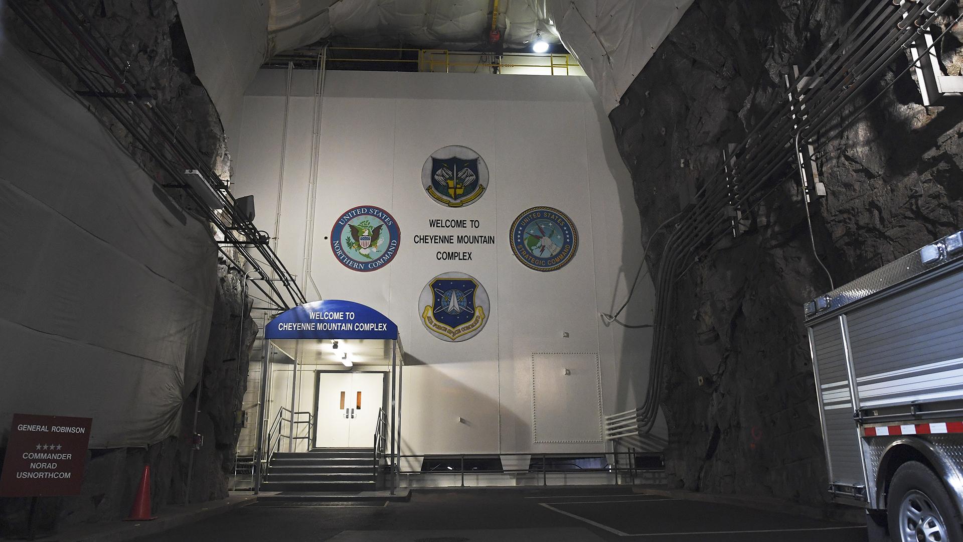 COLORADO SPRINGS, CO - MAY 10: A group of media were allowed inside Cheyenne Mountain Air Force Station as NORAD celebrates its 60th Anniversary on May 10, 2018 in Colorado Springs, Colorado. (Photo by RJ Sangosti/The Denver Post via Getty Images)