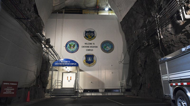 COLORADO SPRINGS, CO - MAY 10: A group of media were allowed inside Cheyenne Mountain Air Force Station as NORAD celebrates its 60th Anniversary on May 10, 2018 in Colorado Springs, Colorado. (Photo by RJ Sangosti/The Denver Post via Getty Images)