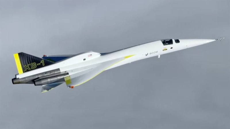 The first supersonic flight of the Boom Supersonic XB-1.