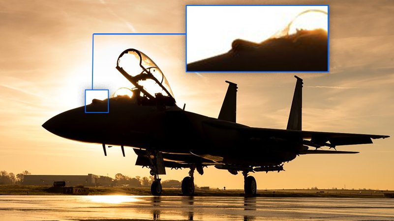 An apparently new photo published by Boeing shows one of its F-15 Advanced Eagle series fighters fitted with what looks like a previously unseen infrared search and track (IRST) sensor ahead of the cockpit.