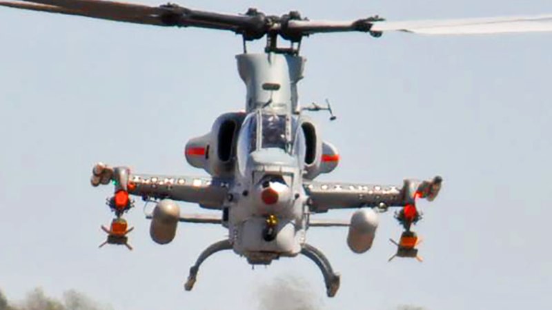 The U.S. Navy has released a picture of a U.S. Marine Corps AH-1Z Viper Attack helicopter with a previously unseen long-range missile armament.