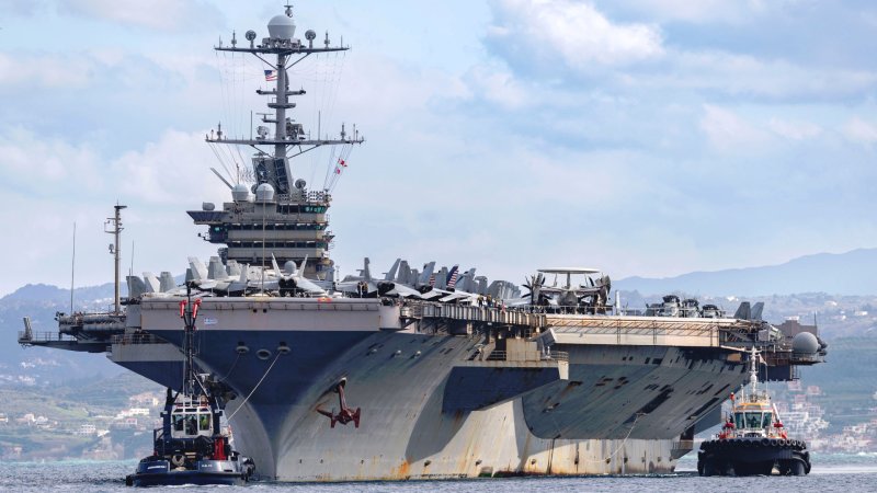 The U.S. Navy aircraft carrier USS Harry S. Truman is back at sea conducting routine operations after a week in port in Greece for repairs.