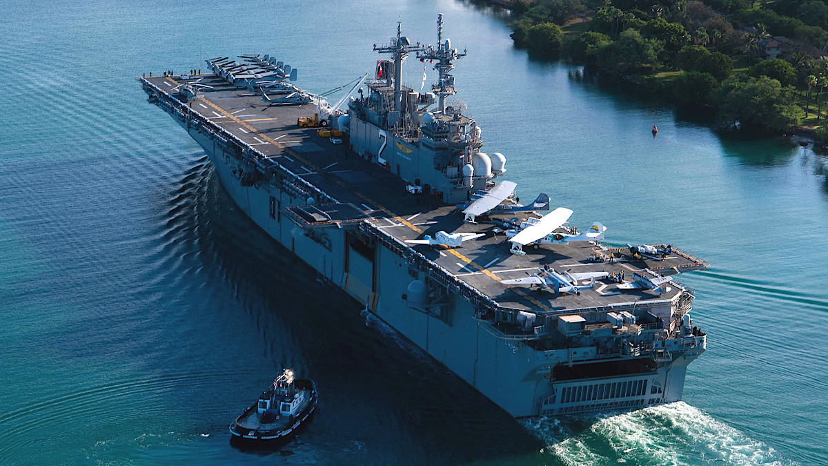 Amphibious Assault Ship USS Essex Carries Load Of Gorgeous World War II  Warbirds To Hawaii