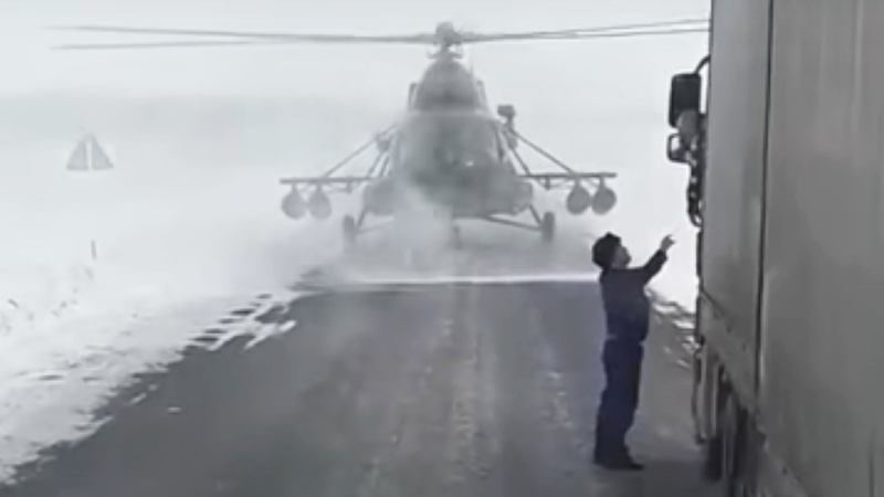 In Kazakhstan, Helicopter Gunship Pilots Ask Truckers For Directions